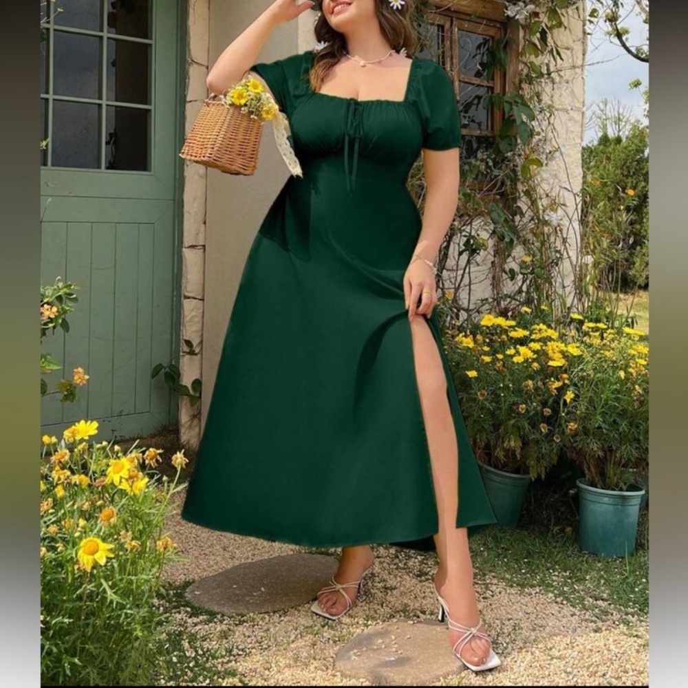 Elegant Green Maxi Dress